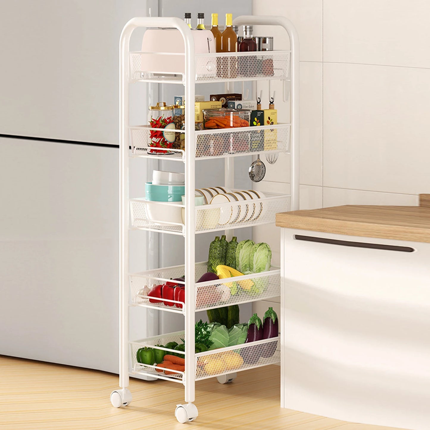 5 Tier Stackable Metal Mesh Storage Basket