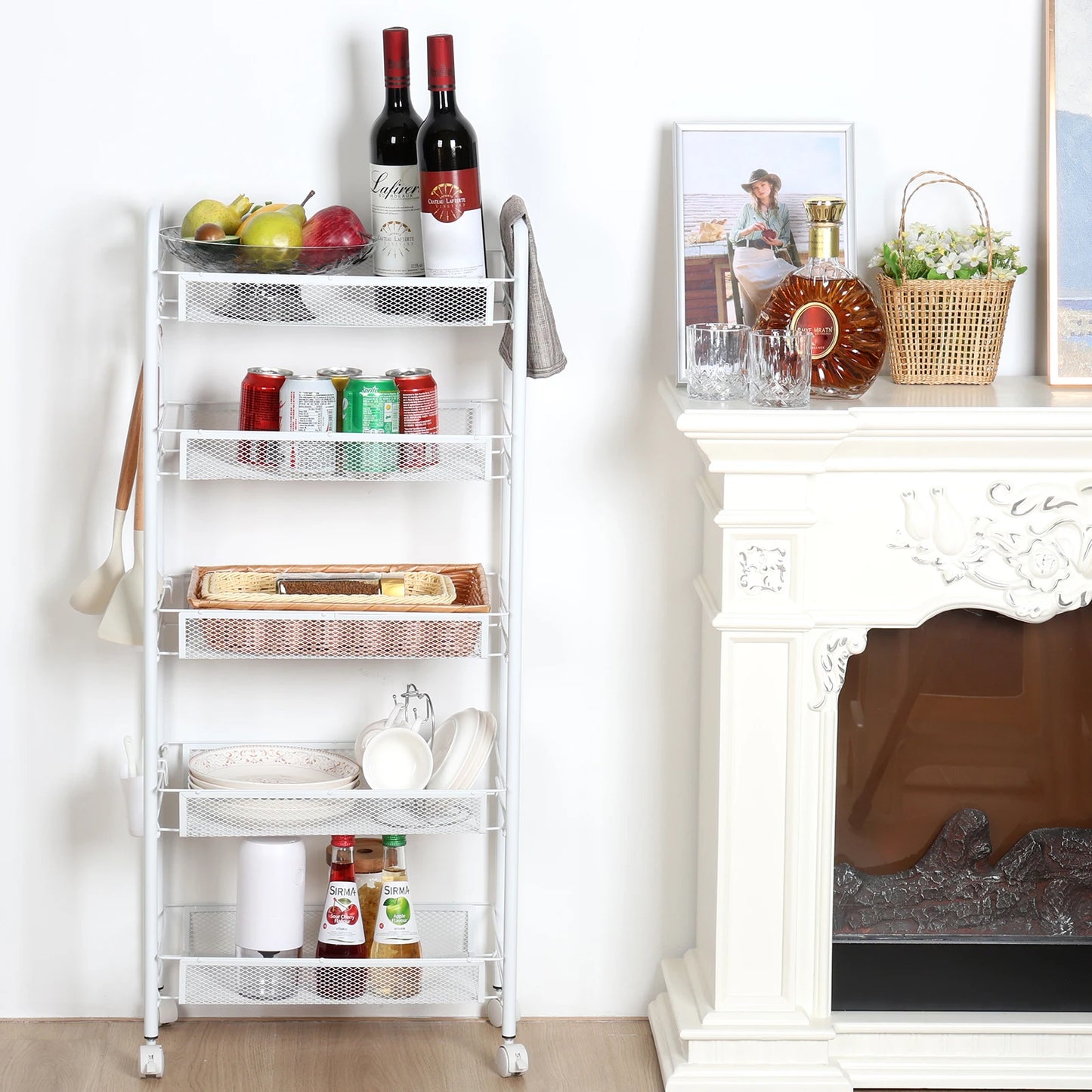 5 Tier Stackable Metal Mesh Storage Basket