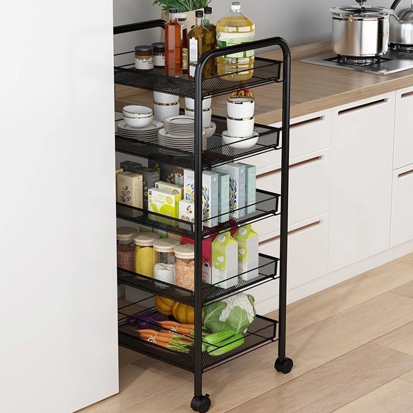 5 Tier Stackable Metal Mesh Storage Basket